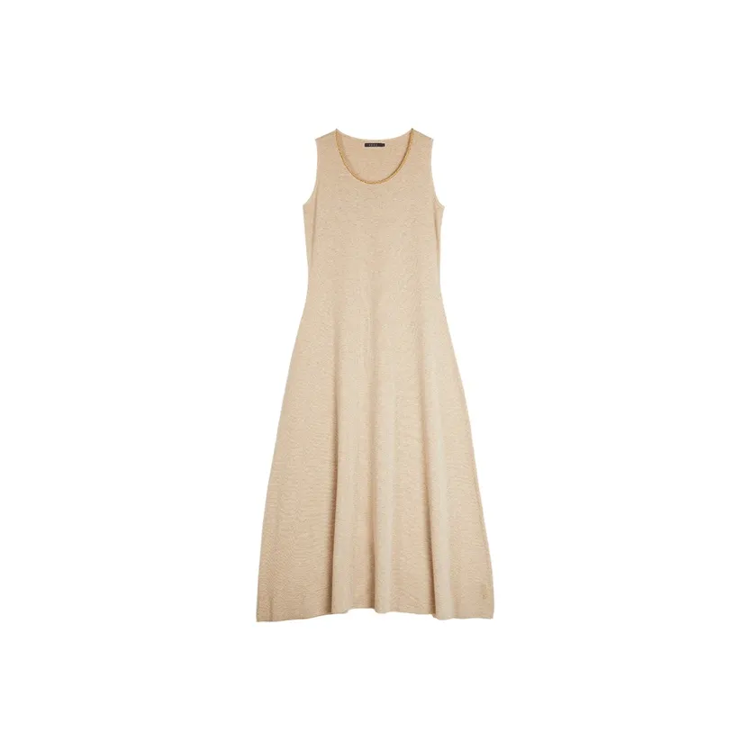 Elle XU ZHI Collaboration Светло-желтое Женское Платье без рукавов