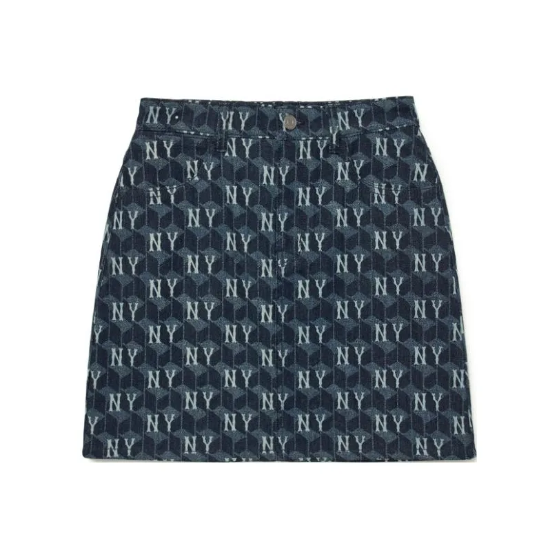 MLB Джинсовые короткие юбки Женские Синий