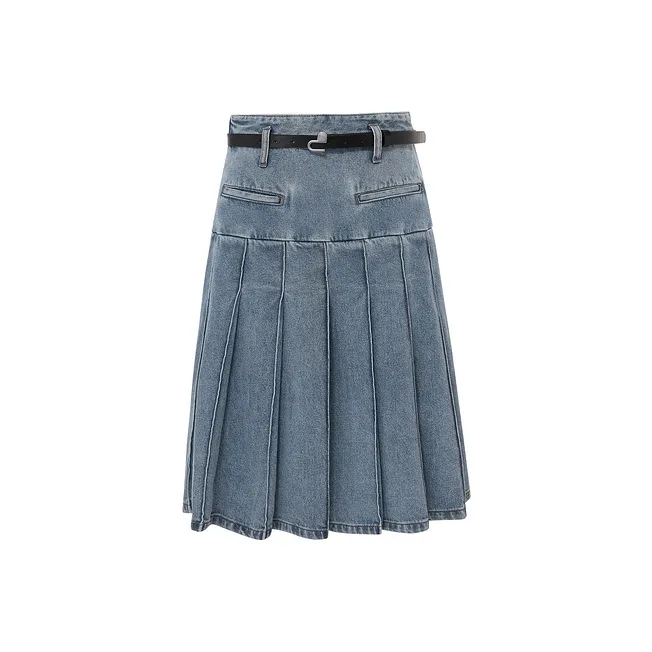 d'zzit Джинсовые короткие юбки Женские Blue