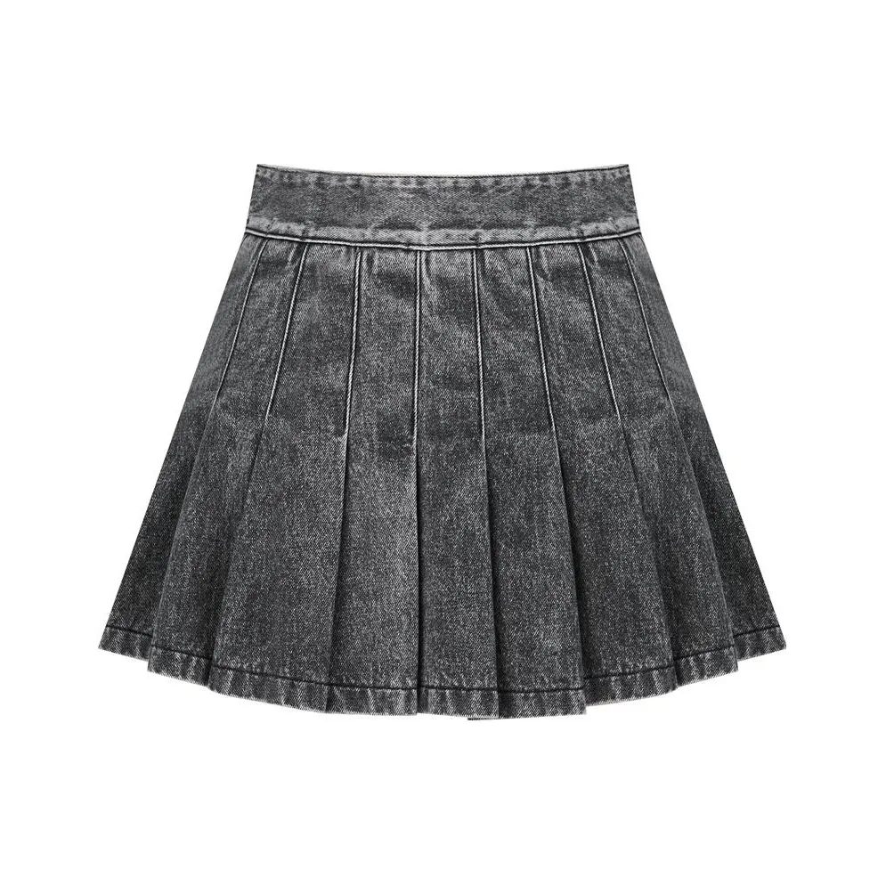 TAMMY TANGS Denim Short Skirts Women's Denim Black