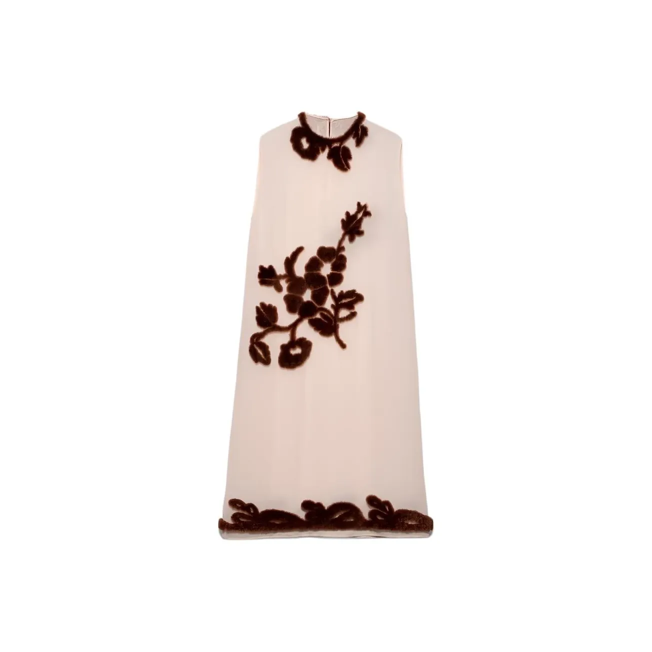 PRADA Floral embroidered Silk Midi Dress