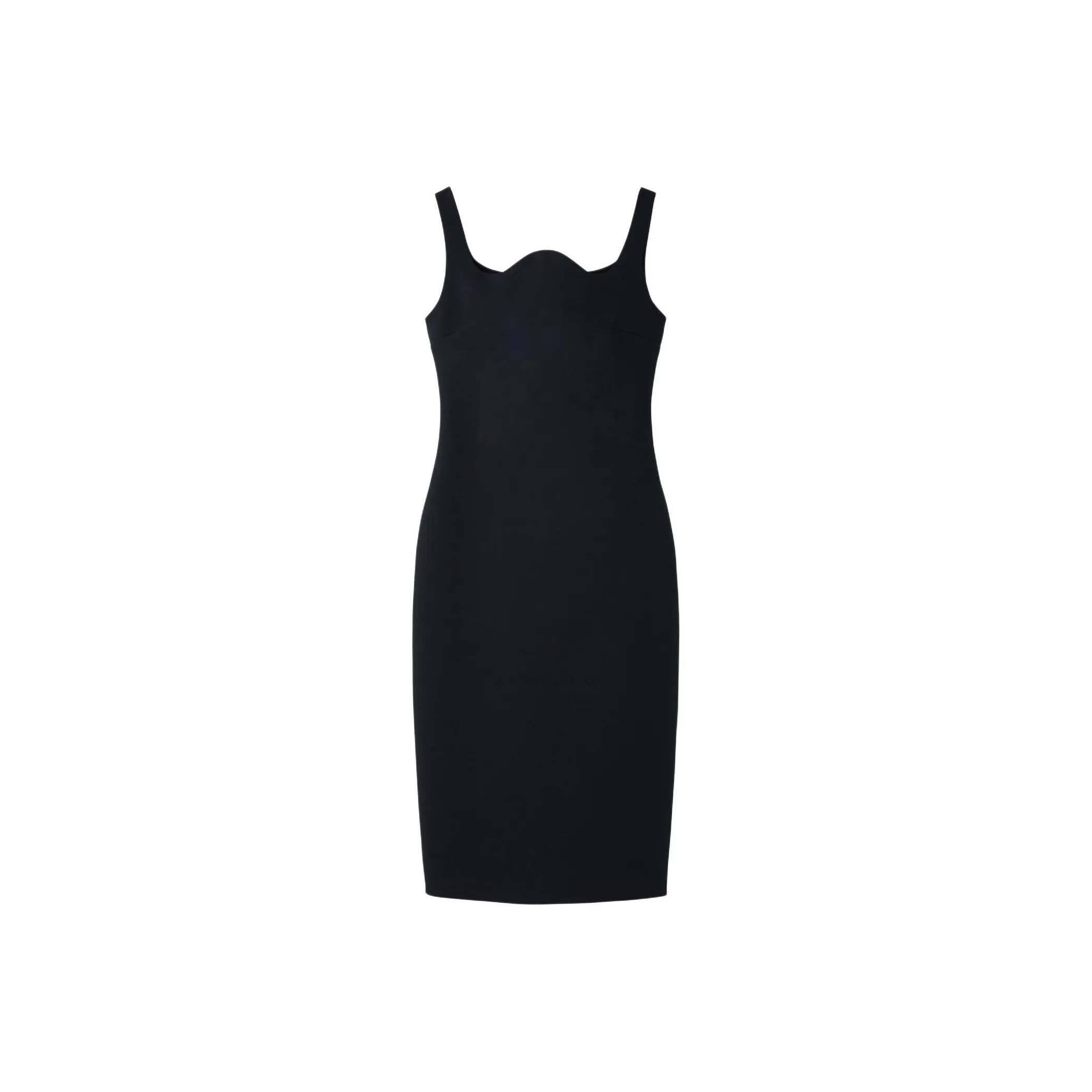 RECTO FW24 RC SIGNATURE CURVED NECK DRESS Slip Dresses Women's Black