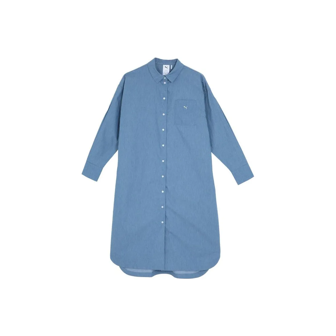 PUMA Длинное платье с длинными рукавами женское синее