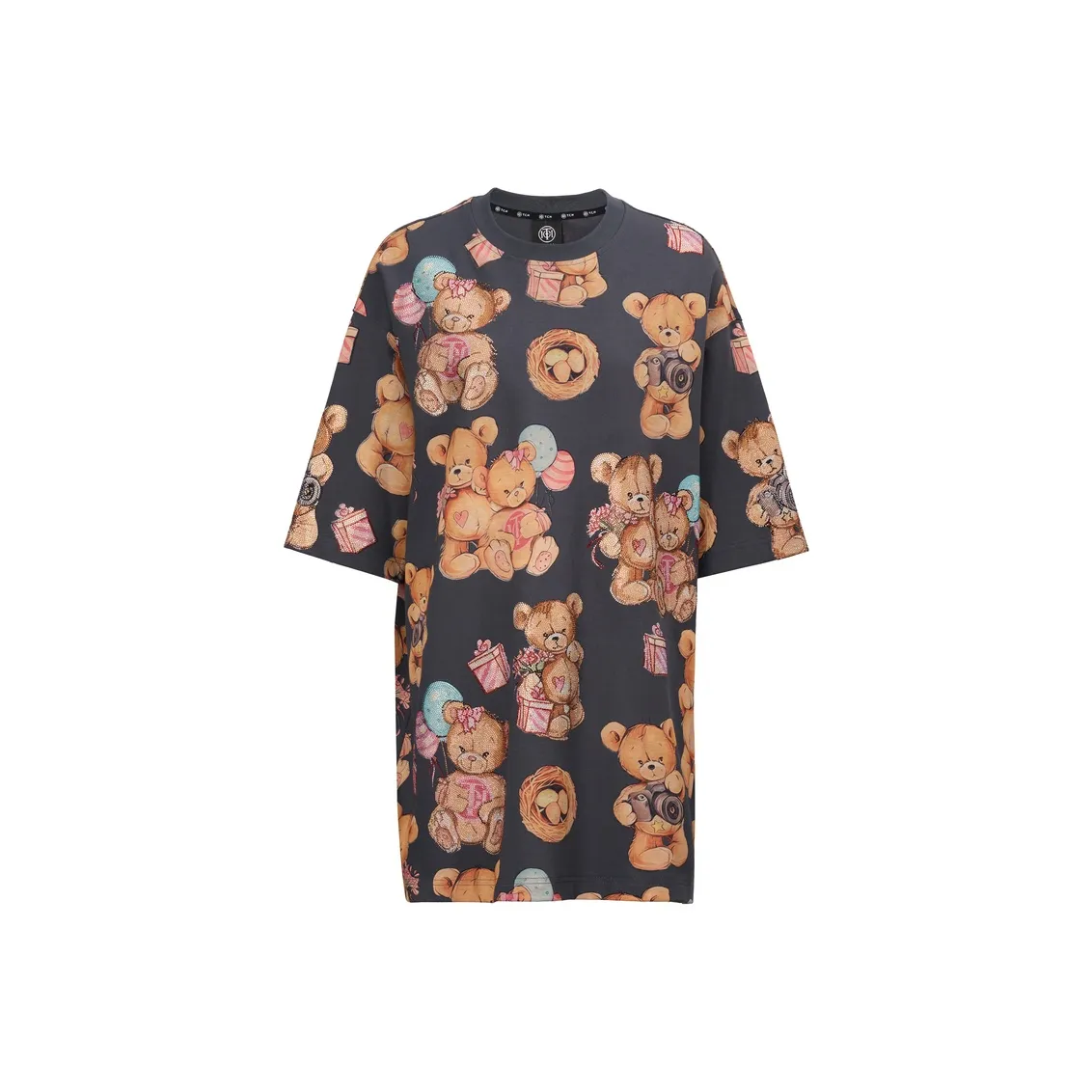 TCH Темно-серый Женские Длинные Платья с Рукавами