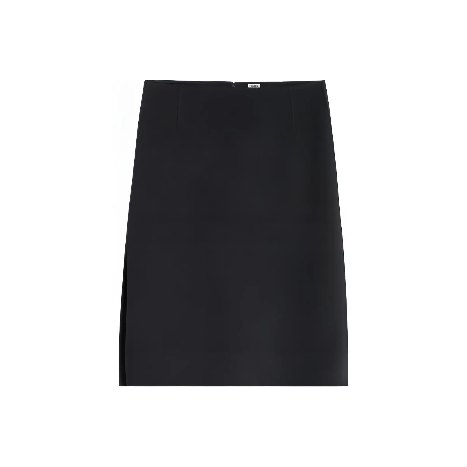 TOTEME Side-slit Wool Straight Skirt