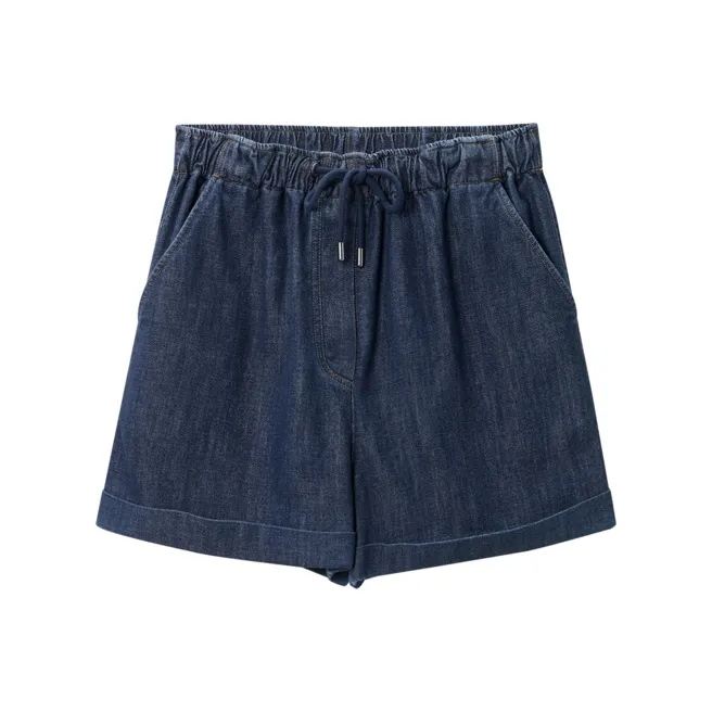 OVV Denim Shorts Women's Denim Blue Solid Color 10