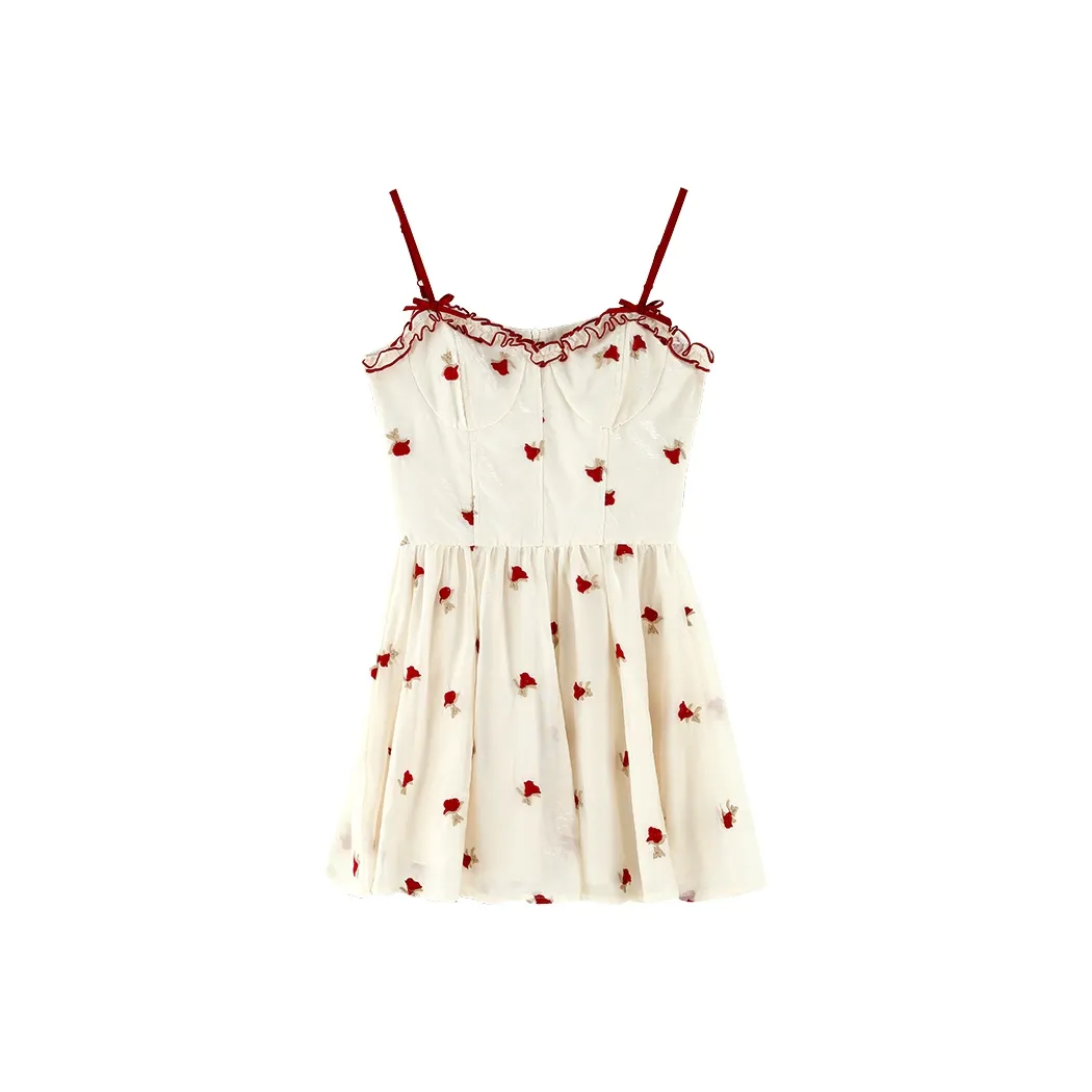 ACAINES Slip Dresses Women's Fairy Apricot
