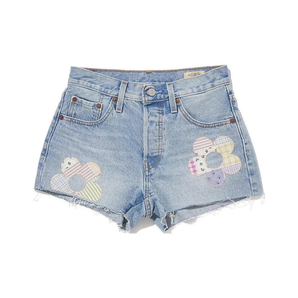 Levis Синие Женские Джинсовые Шорты