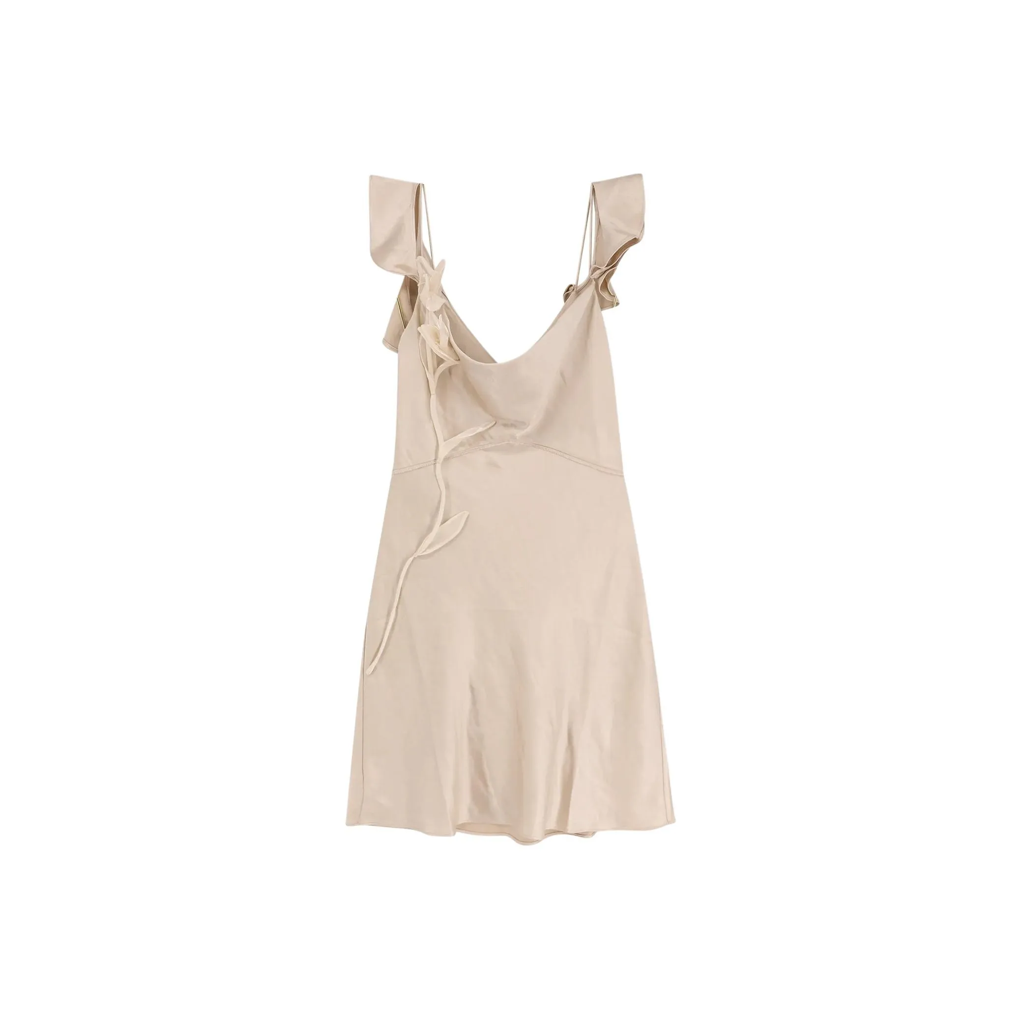 Self portrait Flower Satin Mini Dress