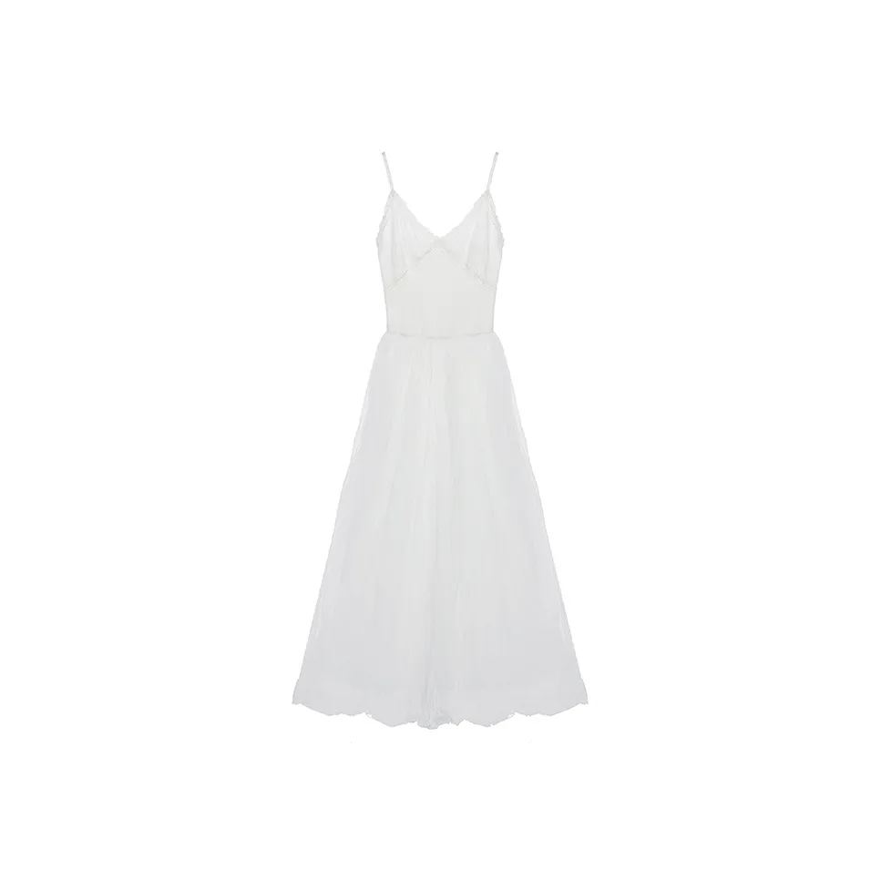 ABBY GODDESS Slip Платье Женское Белое