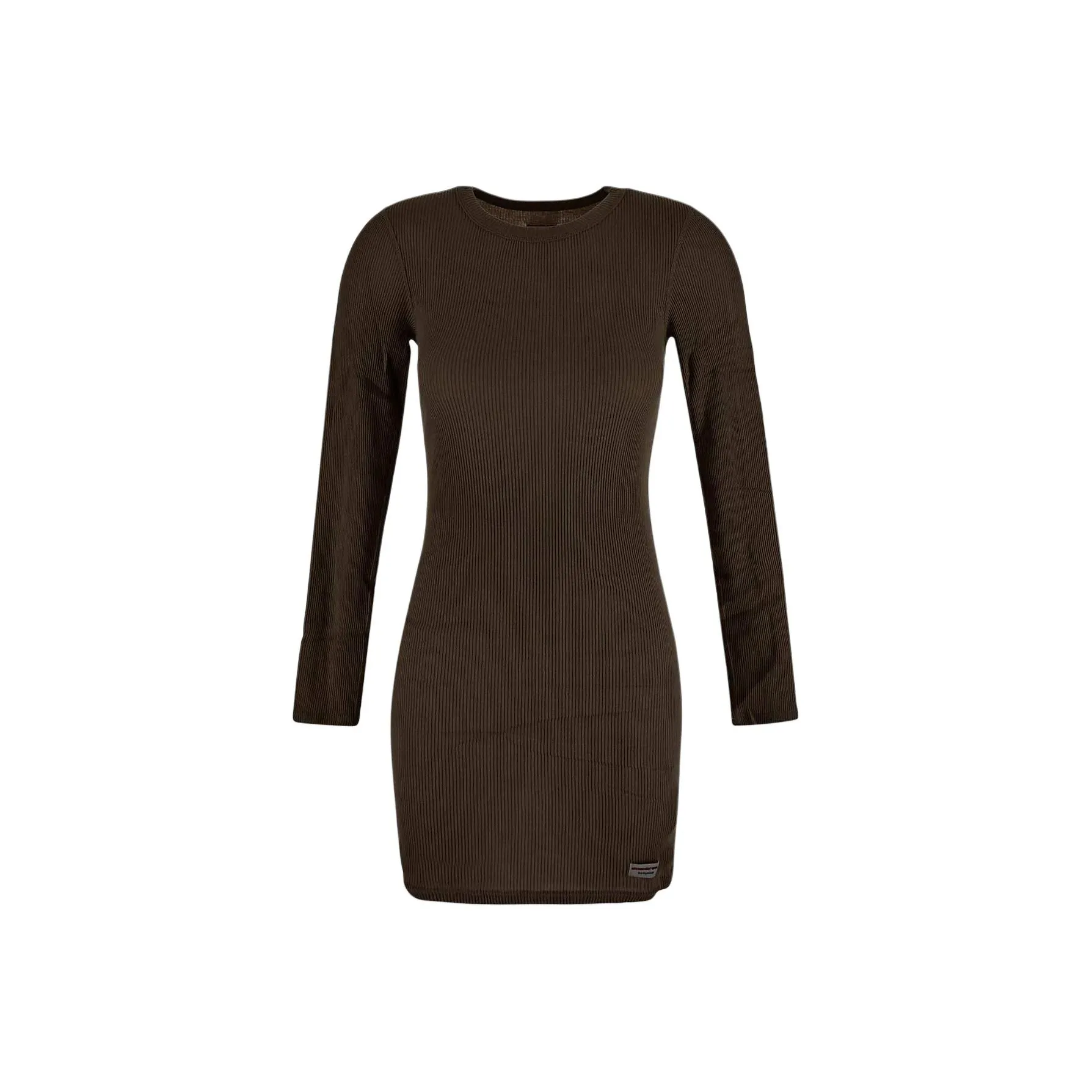 Alexander Wang SS25 Длинное платье с длинными рукавами женское шоколадного цвета коричневый