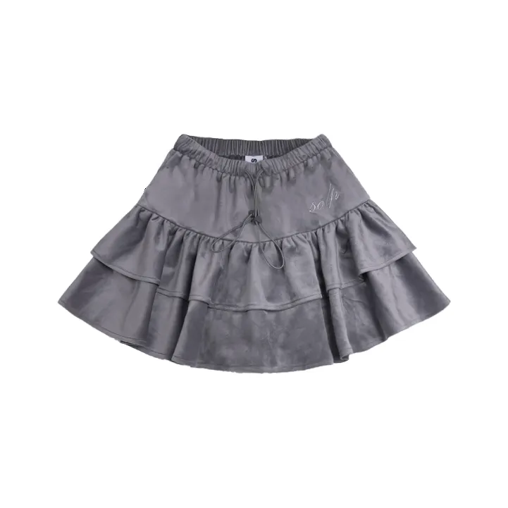 SOLP Темно-серый Женские Повседневные Короткие Юбки