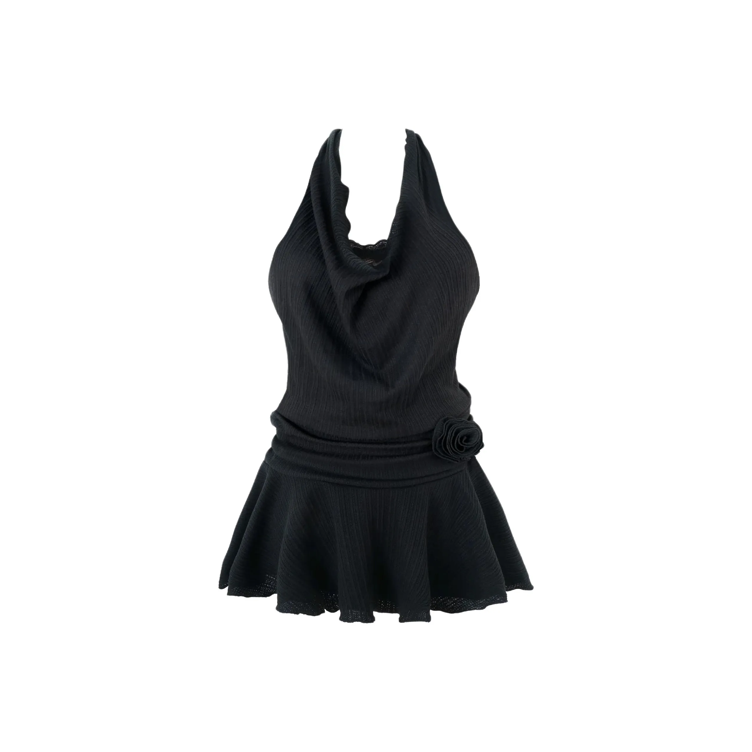 CHARM GLOW Без рукавов Платье Женское Черное