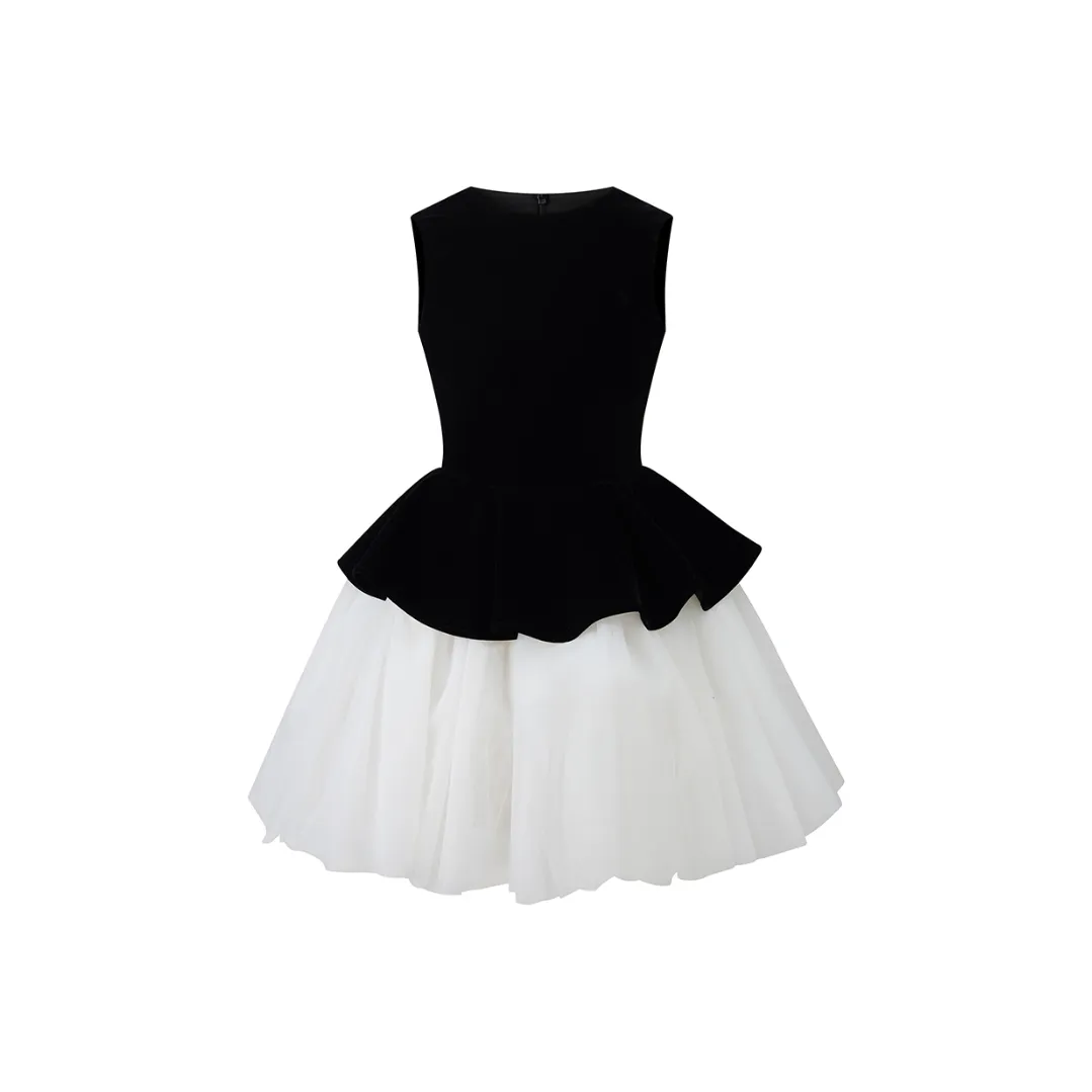 WOVLAS Без рукавов Платье Женское Черное