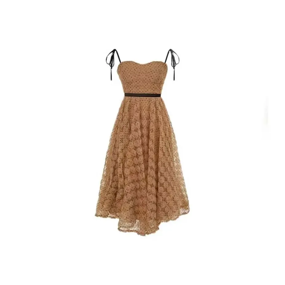 PUREIDOL Slip Платье Женское Коричневое