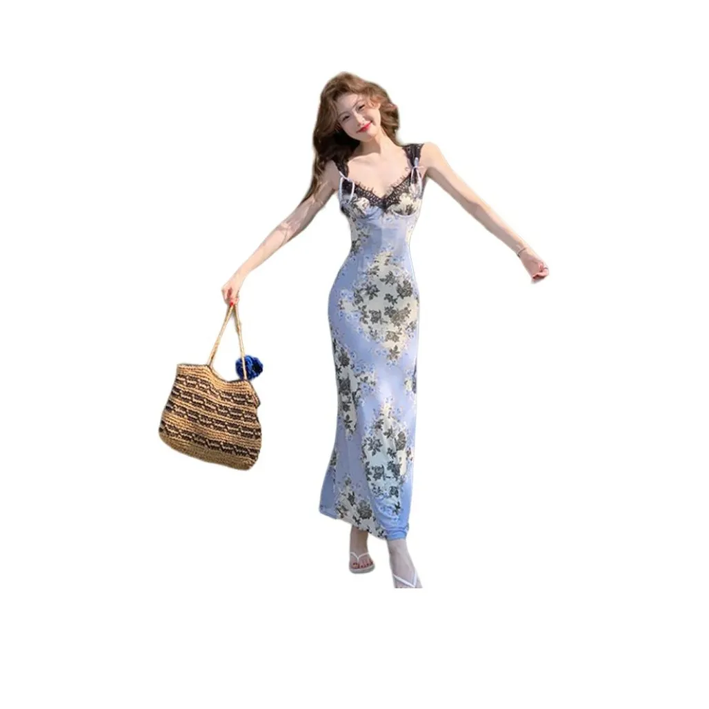 JOSR Slip Платье Женское Фиолетовое с Принт