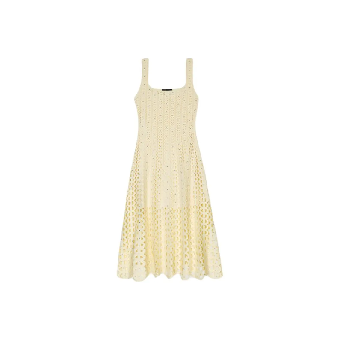 Maje Open knit Midi Dress