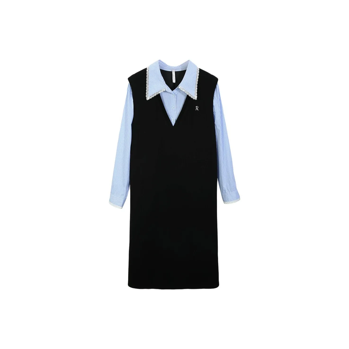 XIANLIXIU Long Sleeved Dress Women's Black