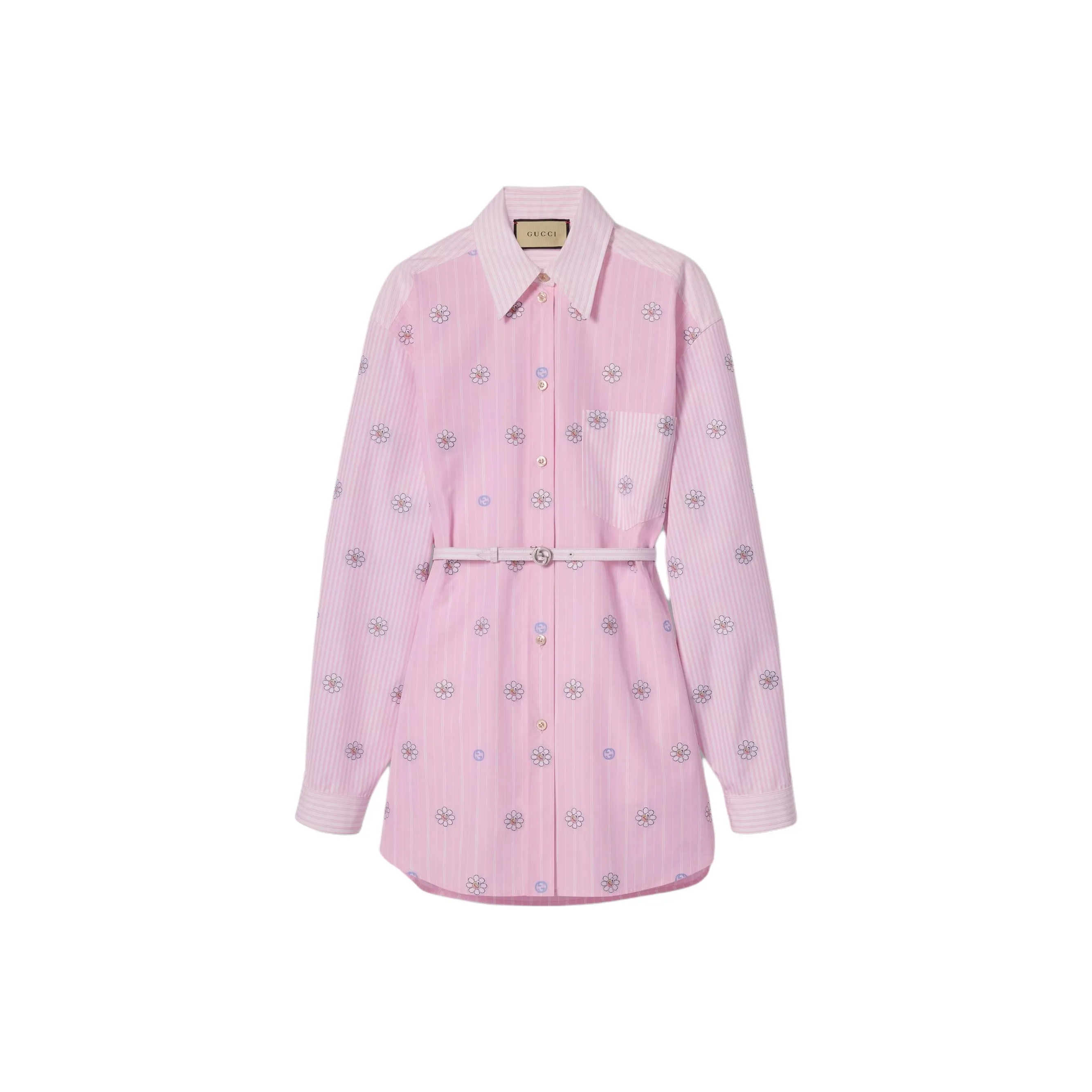 GUCCI FW24 Long Sleeved Dress Women's Pink