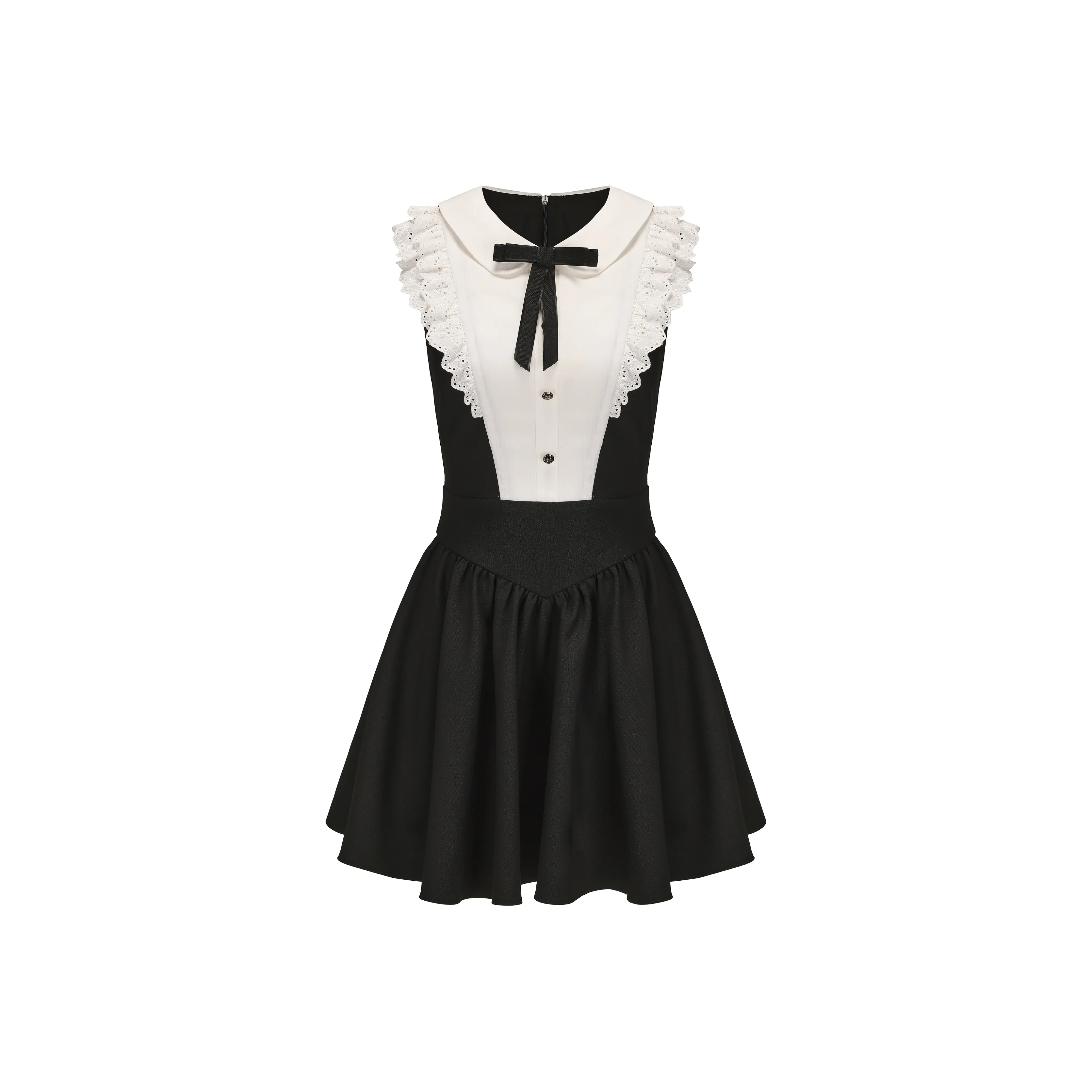 CHIWAWAMEME Sleeveless Dress Women's Used & Black & White