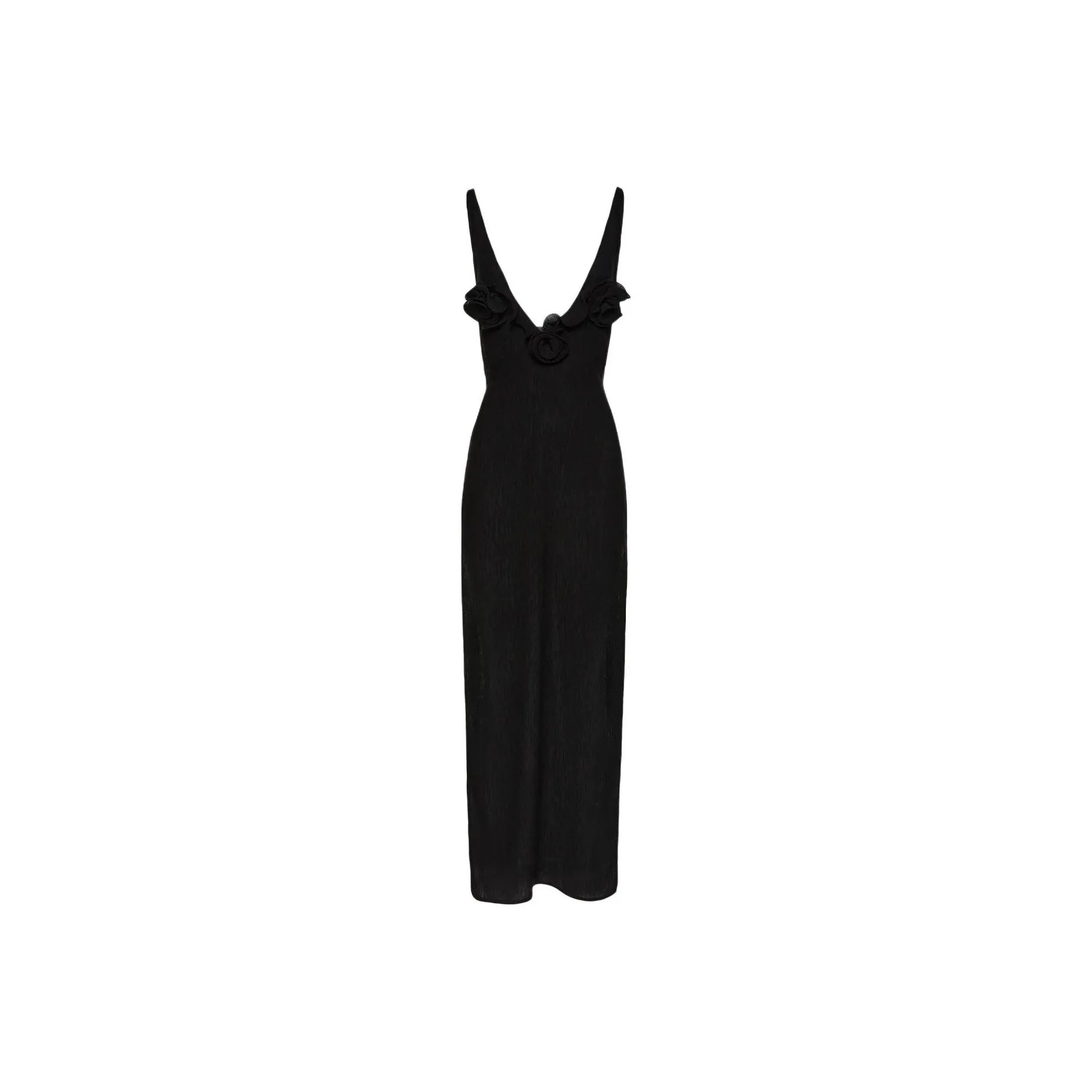 Magda Butrym Crepe High Leg Maxi Dress