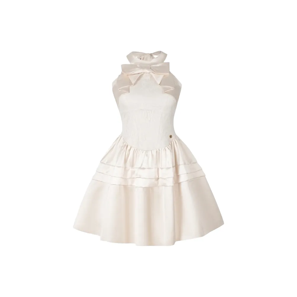 JOSR Без рукавов Платье Женское Абрикосовое