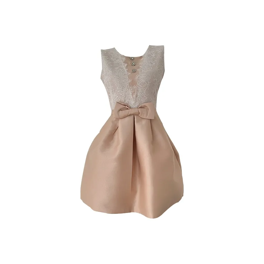 SYEEE WITH U Без рукавов Платье Женское Розовое шампанское