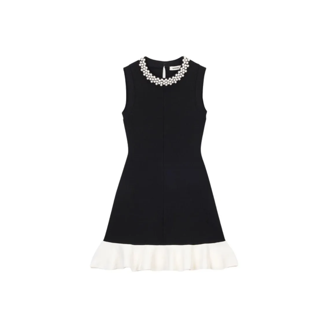Sandro Faux pearl Embellished Mini Dress