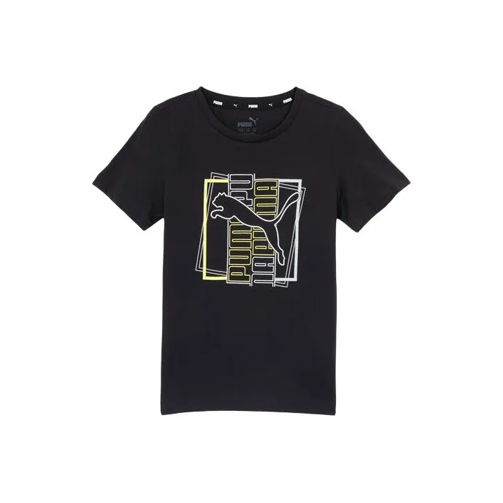 PUMA Cloud Tie Dye T-Shirt Черный Детский