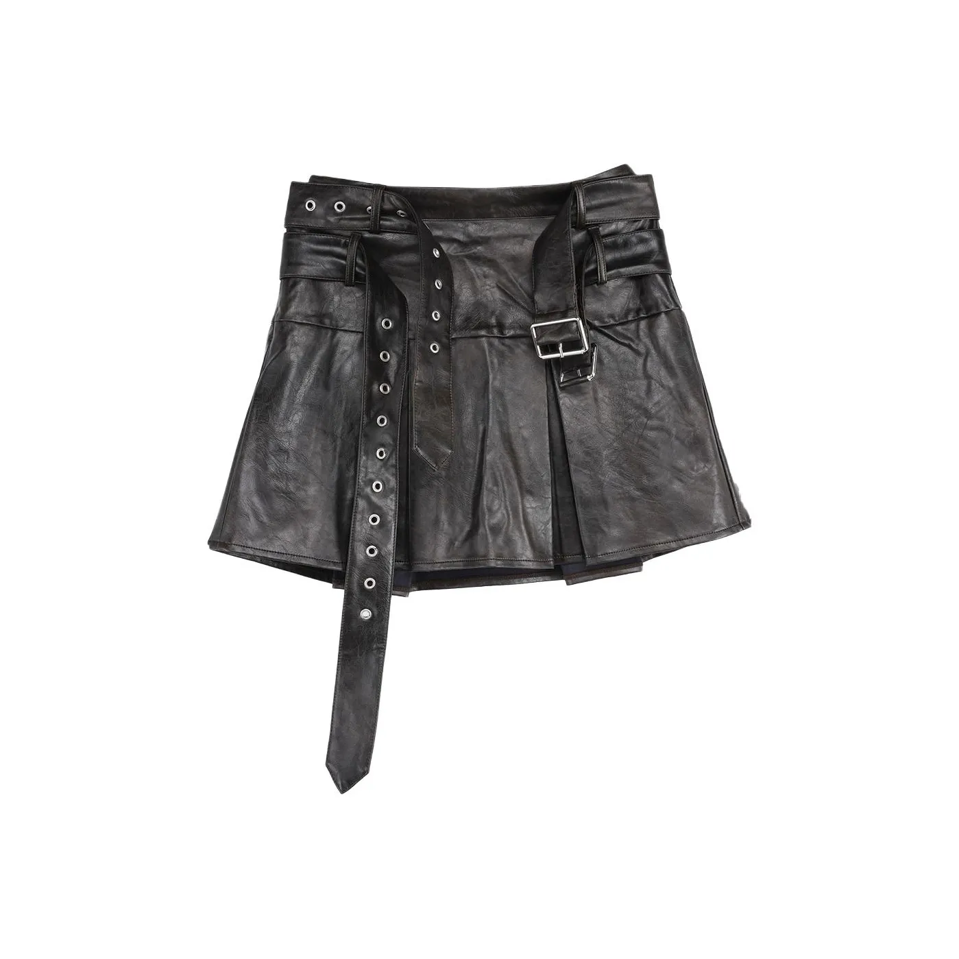 A21 Повседневные короткие юбки Женские Темный кофейный Зеленый