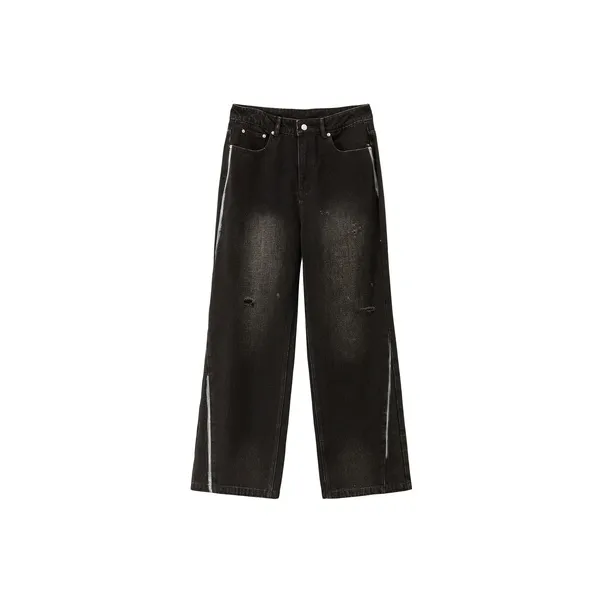 NO ONE ELSE Черные унисекс джинсы