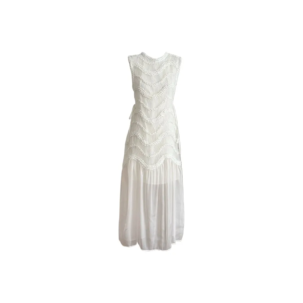 SKYA Sleeveless Dress Women's White