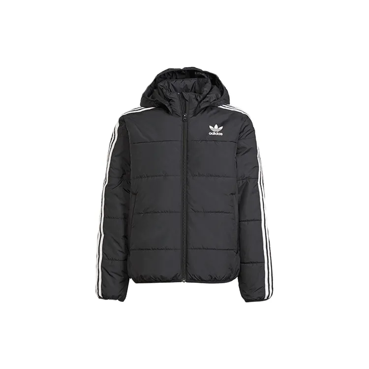 Adidas Originals Хлопковый пуховик Adicolor Куртка Черный Детский