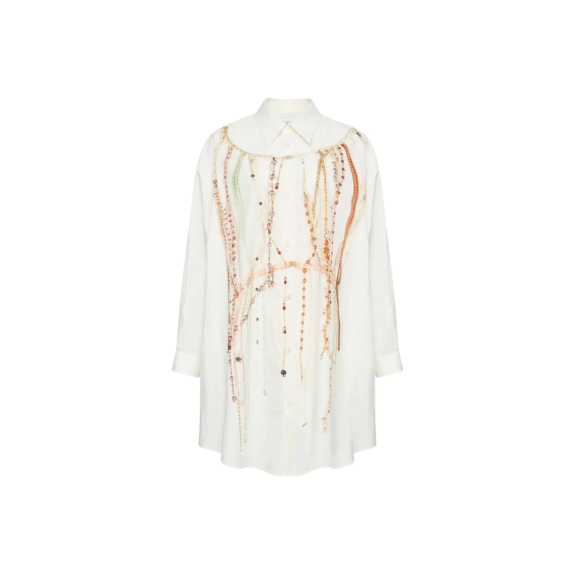 MM6 Maison Margiela Bead Detailing Shirt Dress