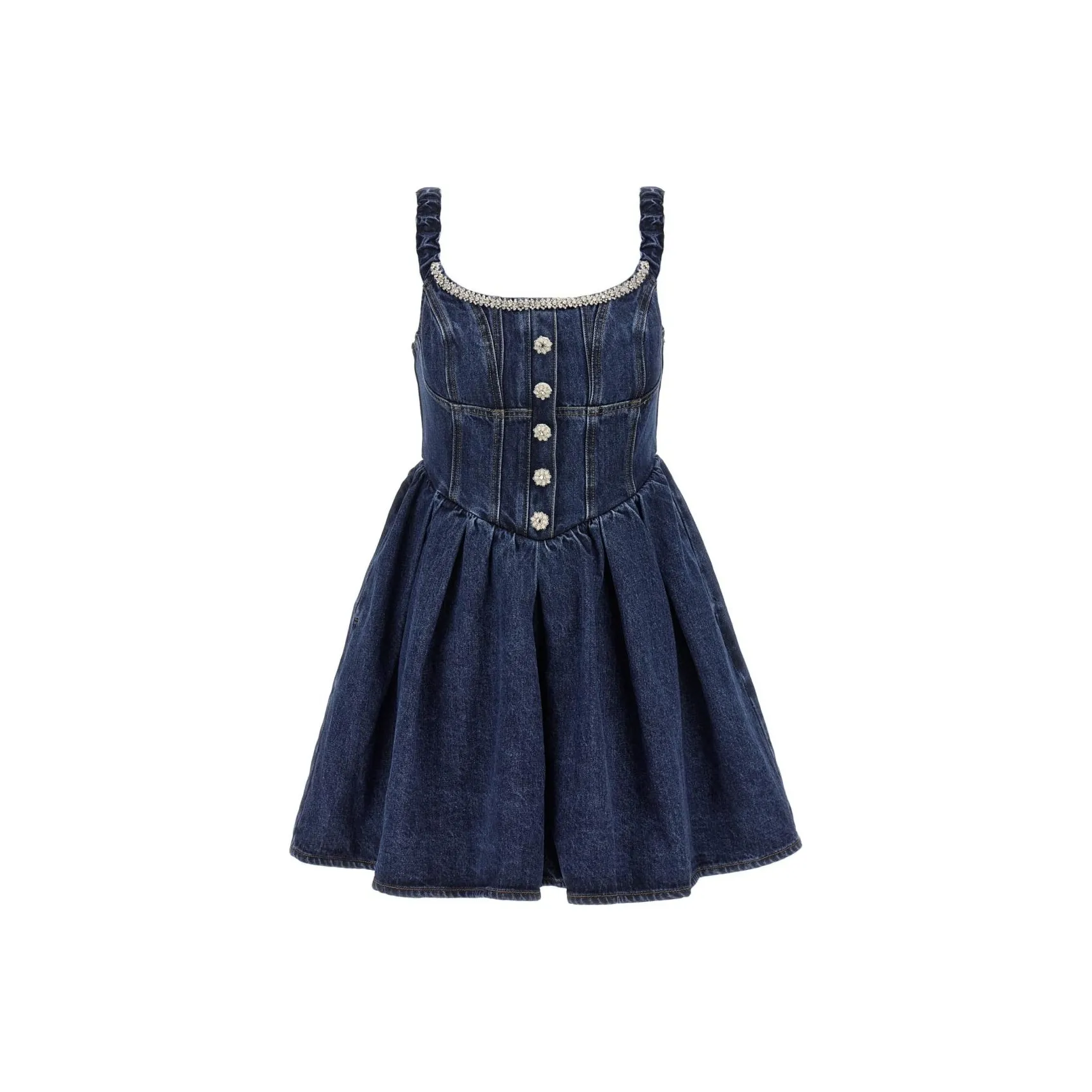 Self portrait Crystal embellished Denim Mini Dress