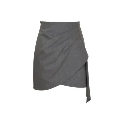 AIVEI Серый/0500 Женские Повседневные Короткие Юбки