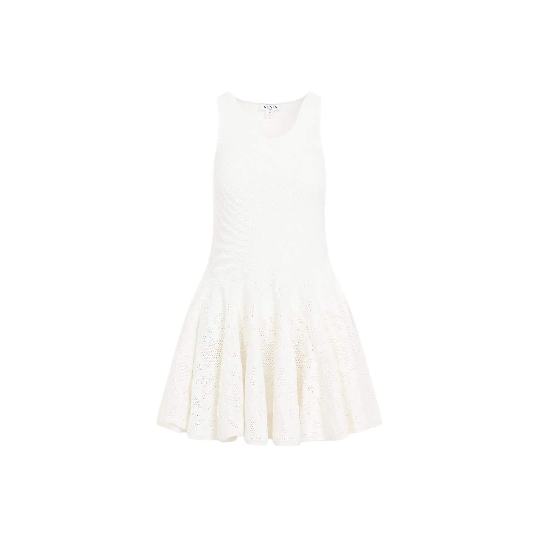 Alaia Pique Lace Skater Dress