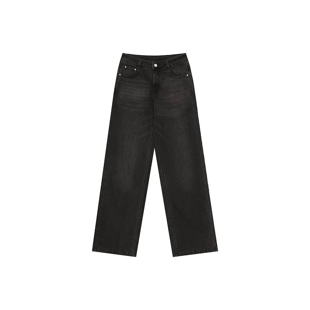 ELF SACK Jeans Women's Urban Chic Style Black Gray