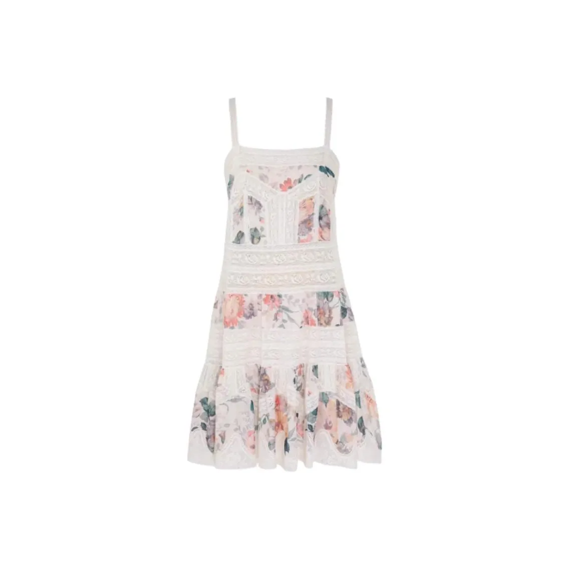 Zimmermann Acacia Lace Trim Mini Dress