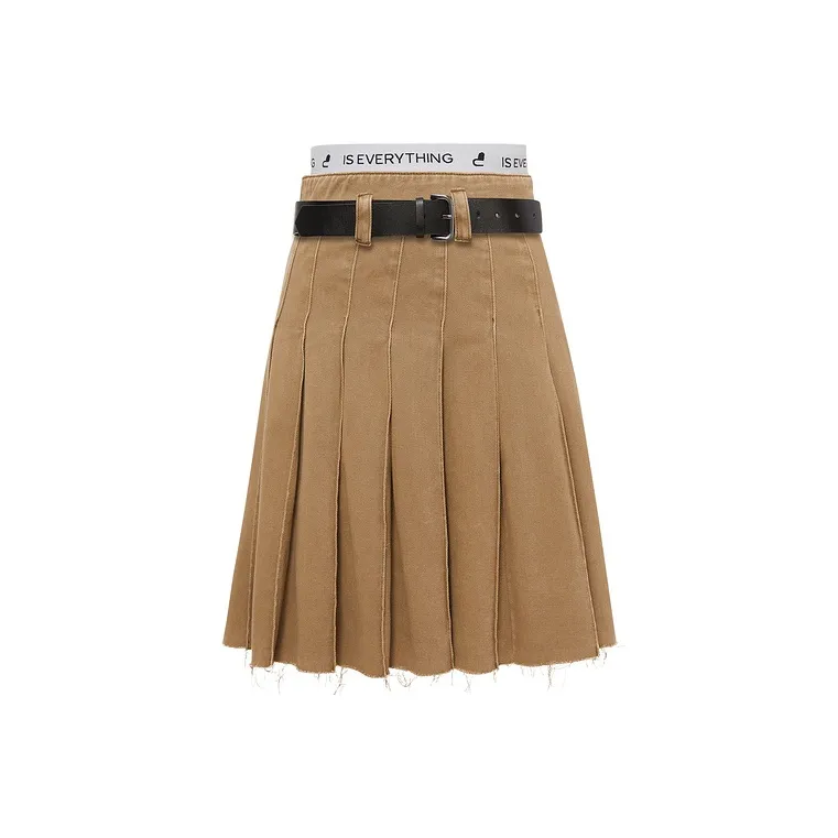 D'zzit Denim Short Skirts Women's Dark Khaki