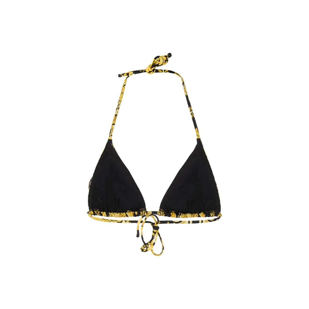 VERSACE Baroque Printed Triangle Bikini Top