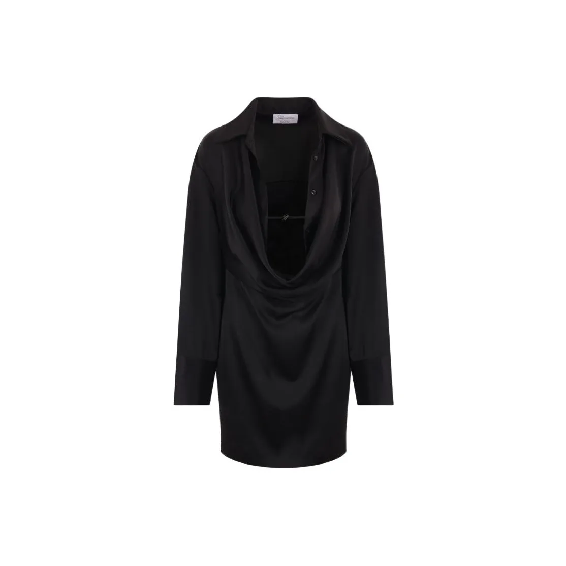 Blumarine Cowl neck Satin Mini Dress
