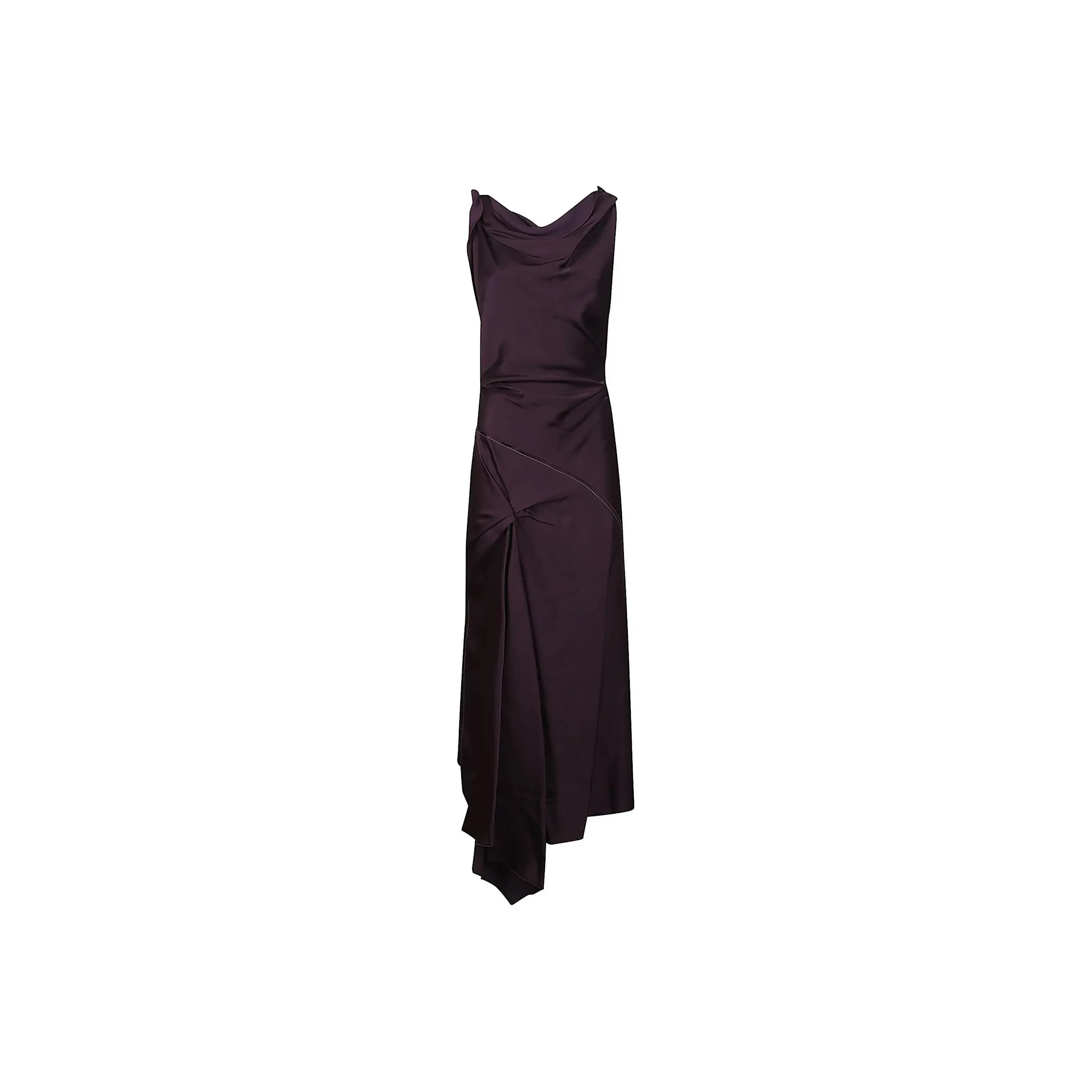 Victoria Beckham Asymmetric Draped Maxi Dress