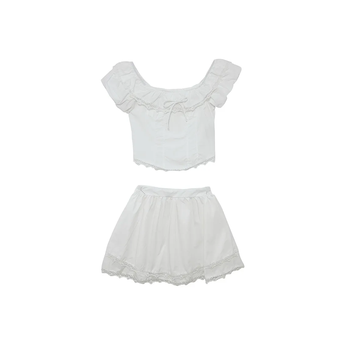 Icicofficial Комплект с юбкой Женская Белая