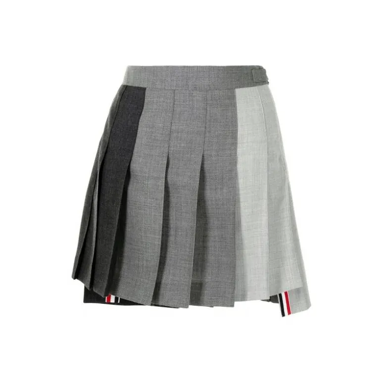 THOM BROWNE Rwb Striped Pleated Mini Skirt