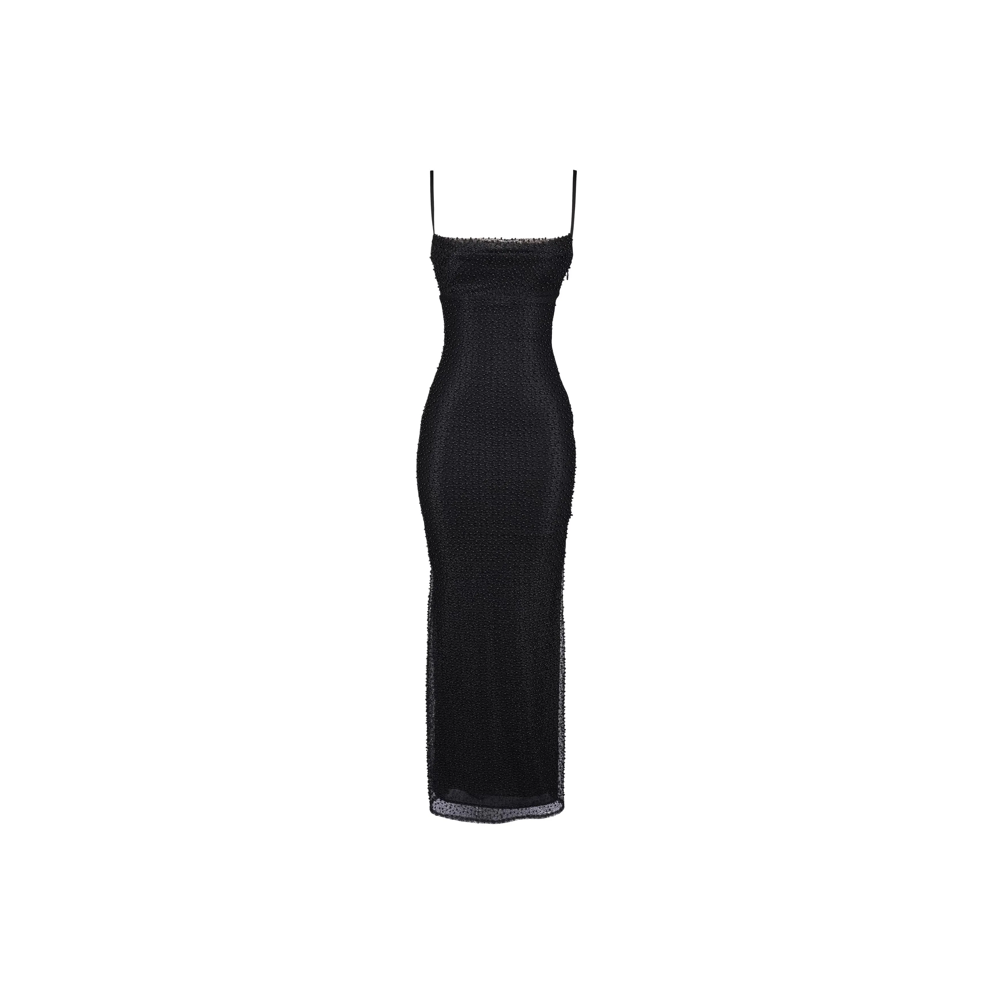 HOUSE OF CB Calla Slip Dress Women's BLACK/Black