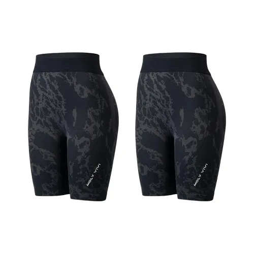 MOLY VIVI Rough Черный 2 шт Женские Спортивные шорты