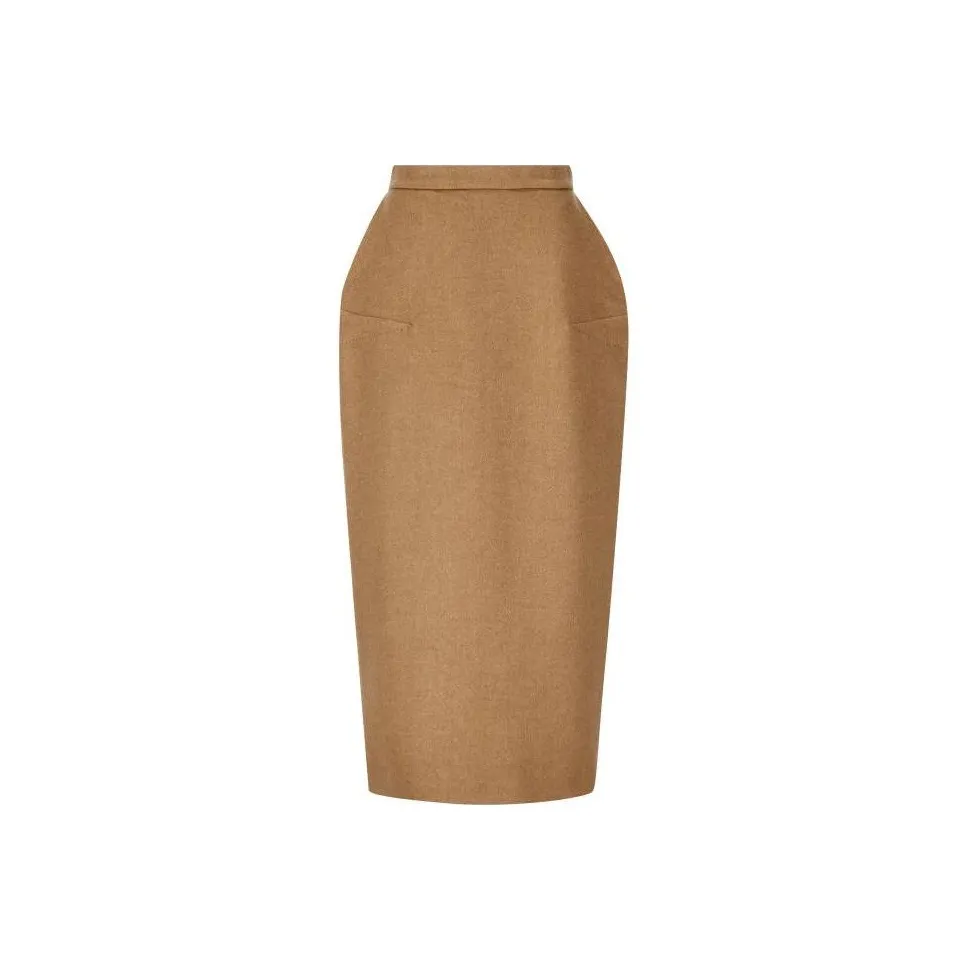 Max Mara High Waist Zip Detailed Skirt