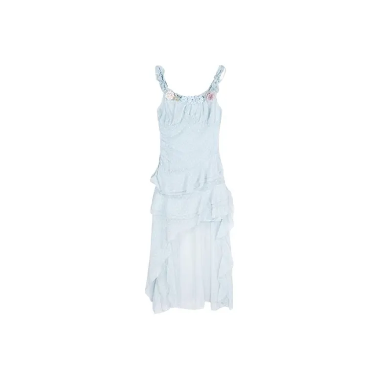 SCCREBEL OFFICIAL Без рукавов Платье Женское Синее