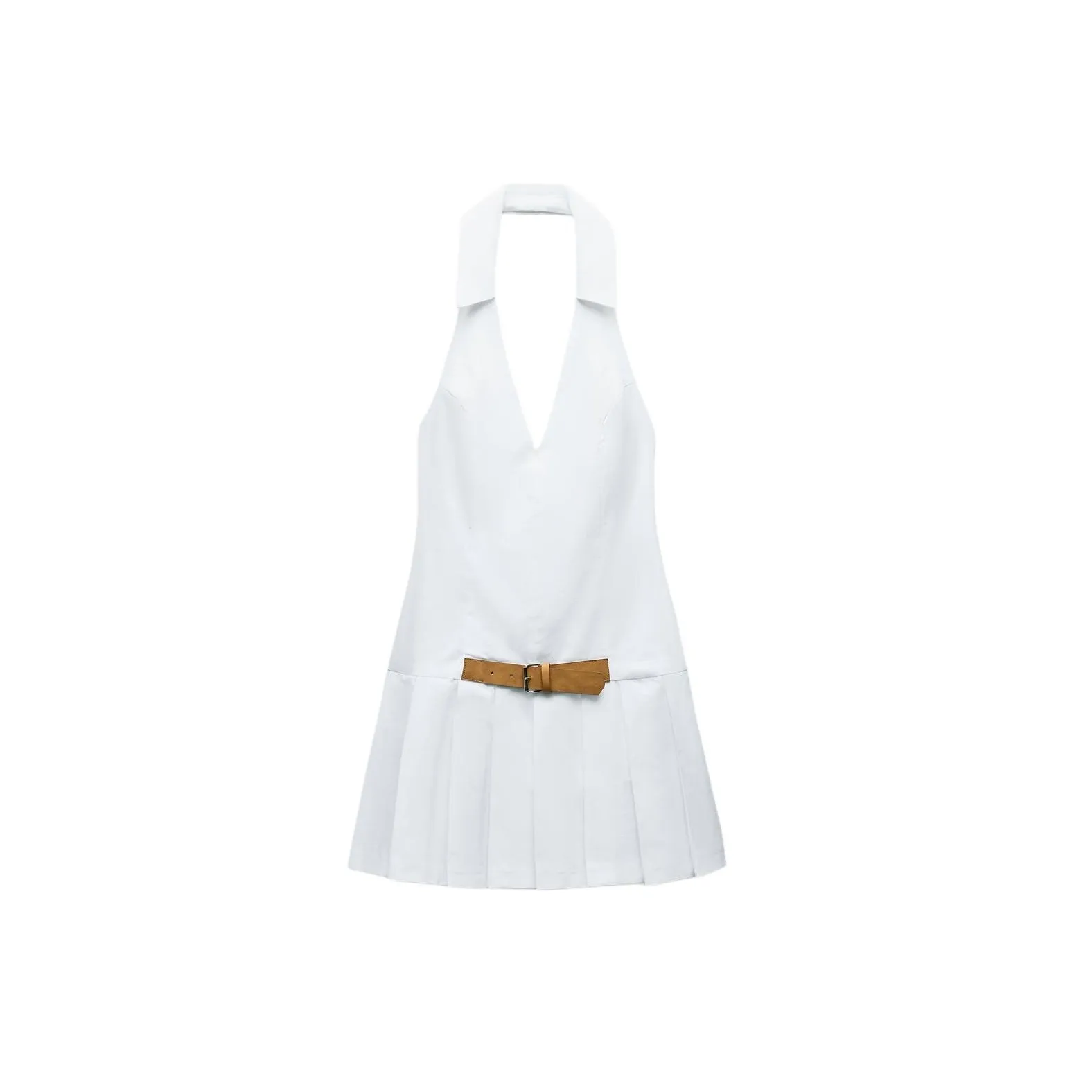 ZARA Sleeveless Dress Women's White